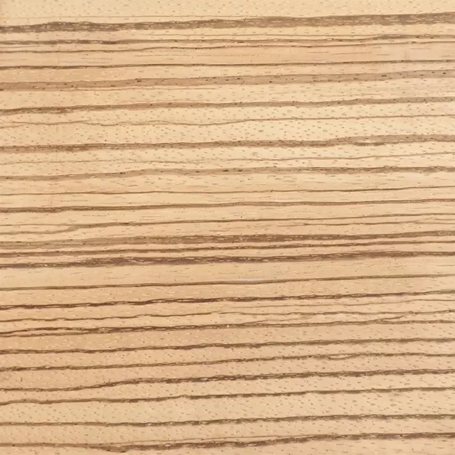 [Incudo] Chapa de madera natural con respaldo de lana cebrano aserrada en cuartos - 300x180x0,25 mm