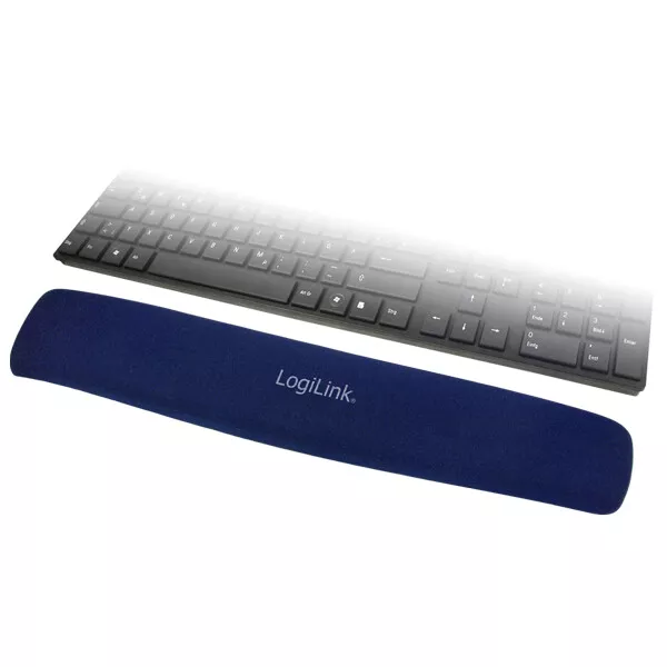 LogiLink ID0045 Tastatur Gel Handballenauflage Blau für PC oder Notebook