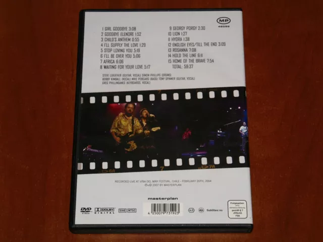 TOTO AT VINA DEL MAR FESTIVAL LIVE IN CHILE 2004 DVD CONCERT STEVE LUKATHER New 2