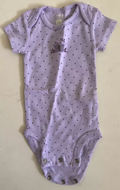 Carter’s - Butterfly - Purple One Piece - NB - Newborn - Fast Shipping