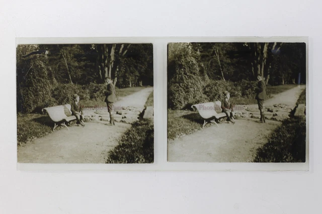 France Bois Photo Stereo P50L2n5 Glass Plate Vintage c1930