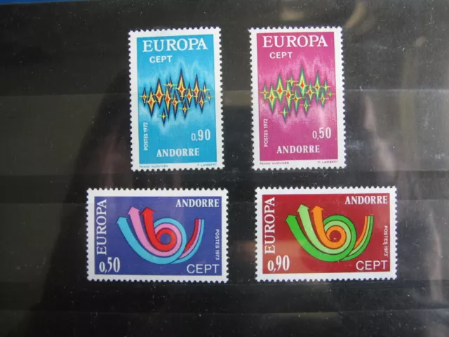 AM8, CEPT-Europa, ANDORRA (Fr), 1972 + 1973, Pfrs/MNH/**