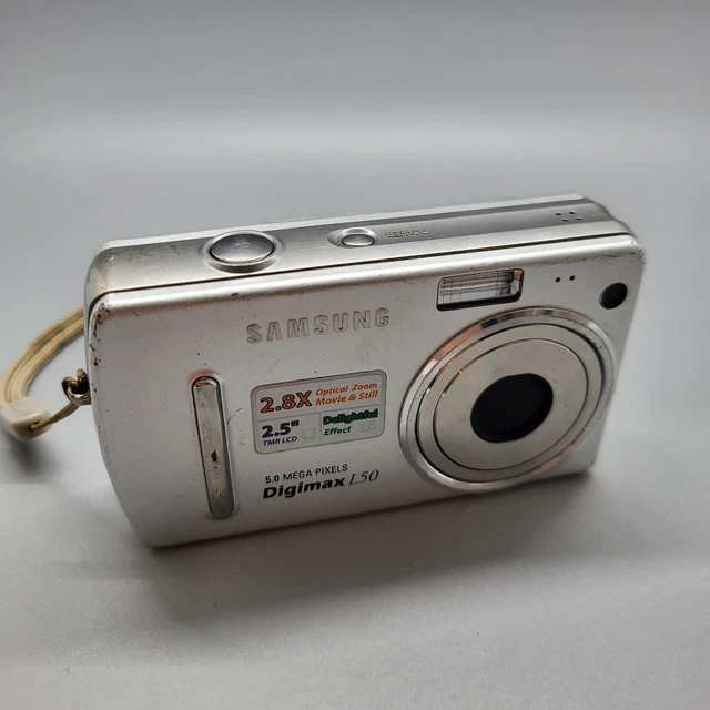 Samsung Digimax L50 5.0MP Compact Digital Camera Silver Tested