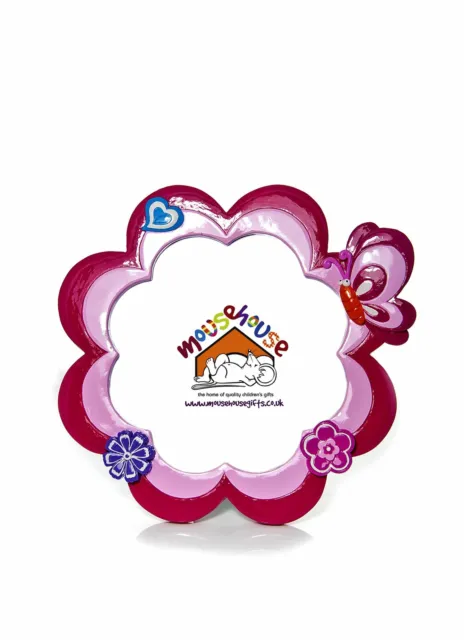 Mousehouse Gifts - Marco de fotos infantil con forma de flor - Rosa