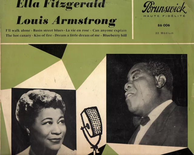 Ella Fitzgerald ~ Louis Armstrong    Rare  25Cm  Brunswick     [Fr]