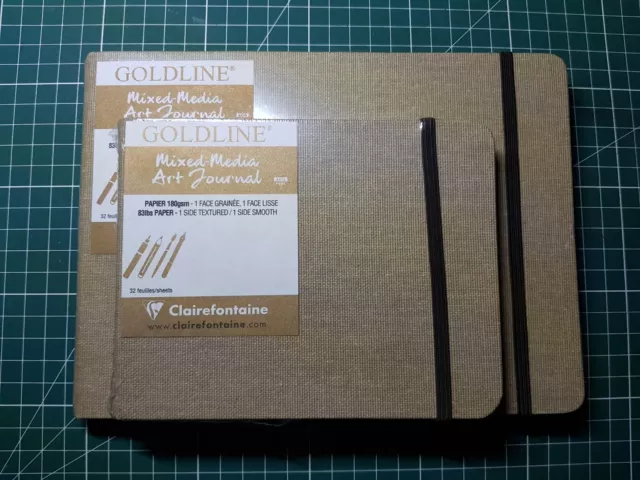 Neuf Lot 2 Carnets Goldline A6 A5 Aquarelle Dessin Mixed Media