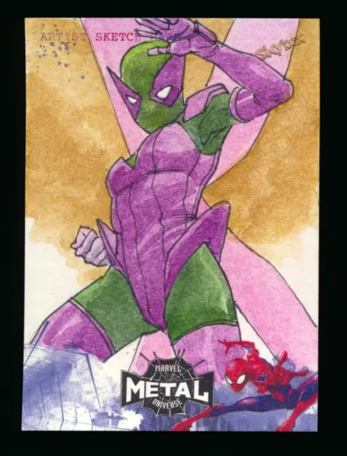 2021 Marvel Metal Universe Spider-Man Artist Sketch Card Leon Braojos 1/1