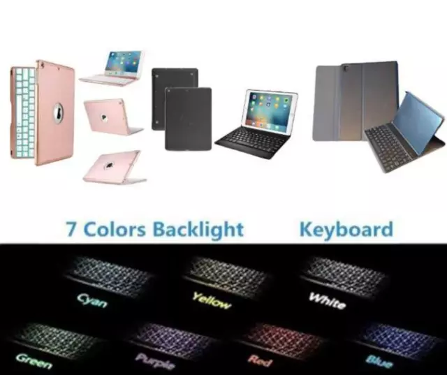 Wireless Bluetooth Keyboard Smart Cover Case Compatible iPad 6th Gen 9.7" Air