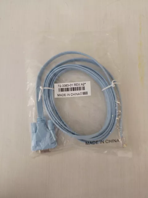 NEW SEALED OEM Cisco 72-3383-01 RJ-45 to DB-9 Router Console Cable 6'  Blue