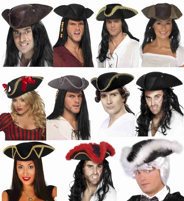 Cappello Da Pirata Ammiraglio In Feltro - Costume Halloween E Cosplay - Foto 4