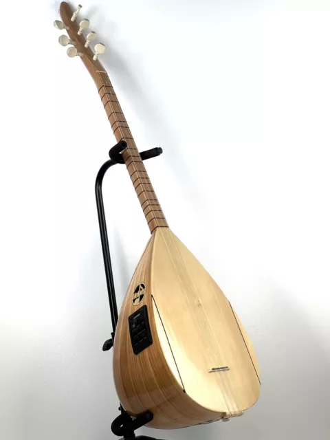 Saz Baglama kisa kol  -Tonabnehmer EQ mit Stimmgerät  Tasche Mizrap  19 Perle