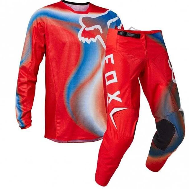 Fox Racing (Adult) 180 TOXSYK MX Motocross Jersey & Pant Bundle (Red/Blue)