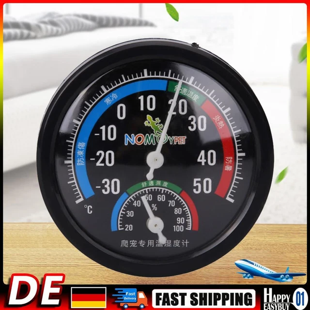 TEMPERATURE METER DIAL Gauges Humidity Meter for Reptile Vivarium ...