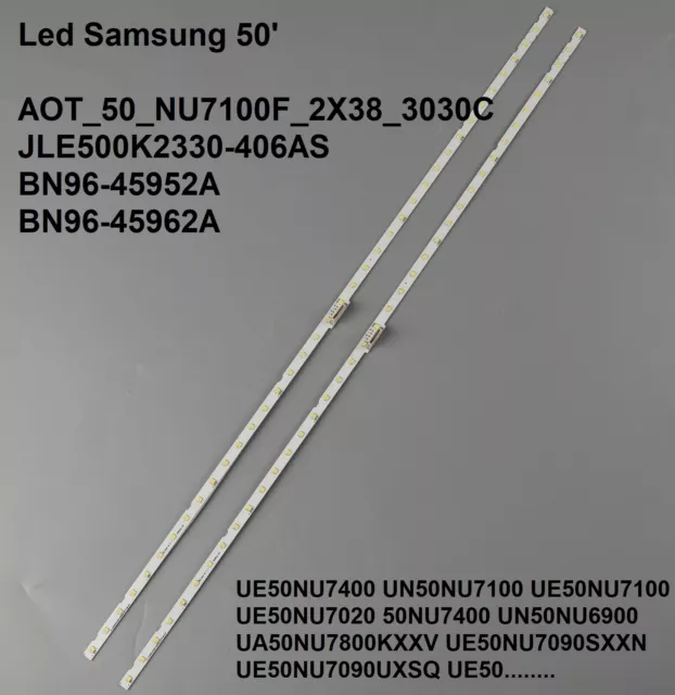 2 PCS LED strip for Samsung UE50NU7400 UN50NU7100 UE50NU7100 UE50NU7020 50NU7400