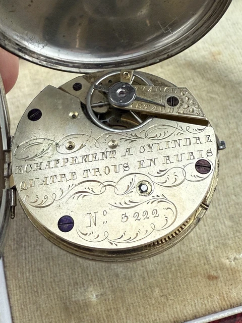 Montre De Poche Coq En Argent Massif - Vintage Mécanique Avant 1800 - Occasion Rare