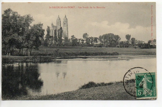 SAINT NICOLAS DE PORT - Meurthe et Moselle - CPA 54 Bords de Meurthe & basilique