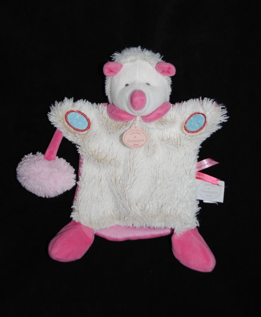 Marionnette hérisson blanc balle rose DOUDOU ET COMPAGNIE DC3050 Lovely TTBE