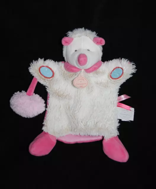 Marionnette hérisson blanc balle rose DOUDOU ET COMPAGNIE DC3050 Lovely TTBE