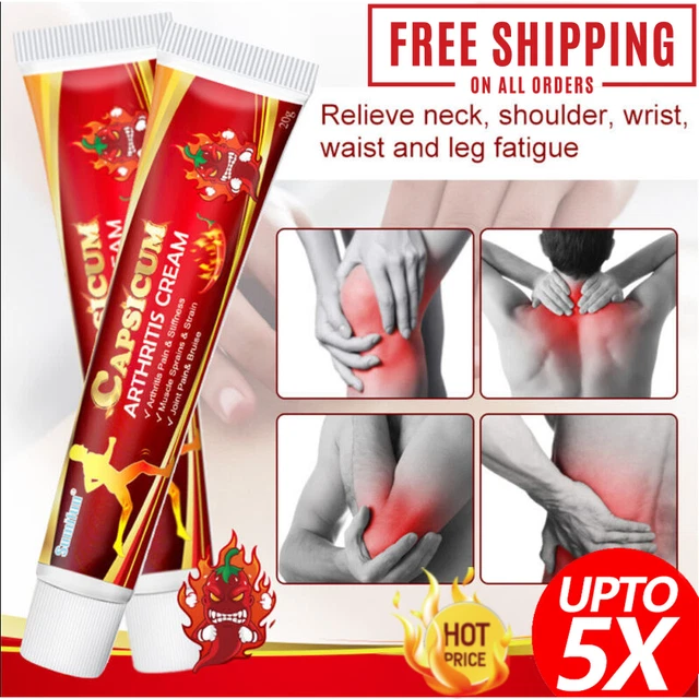 1-5Pcs Capsicum Arthritis Cream Hot Rheumatoid Arthritis Joint Knee Pain Relief