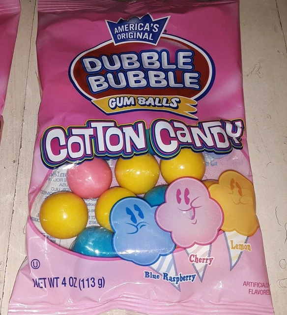 DUBBLE BUBBLE COTTON CANDY, gum balls, candy,1 pkg,,more available ,HTF