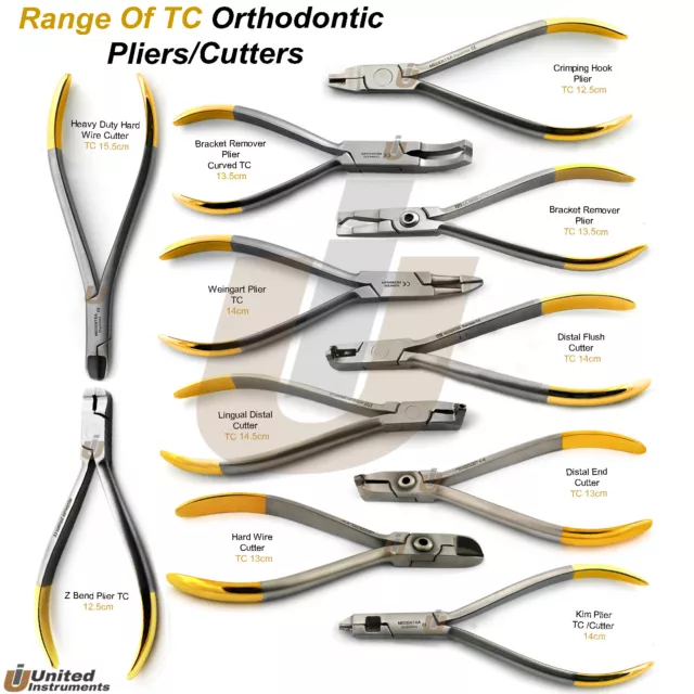 Range Of Orthodontics Braces Brackets Pliers TC Alicates de Ortodoncia Dental