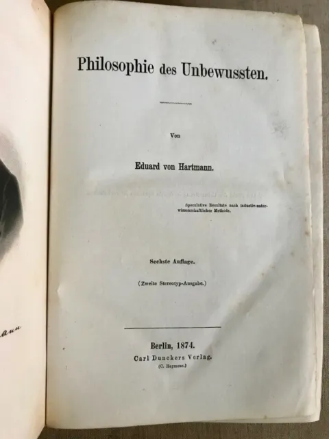 Eduard von Hartmann, Philosophie des Unbewussten, Unbewusstsein
