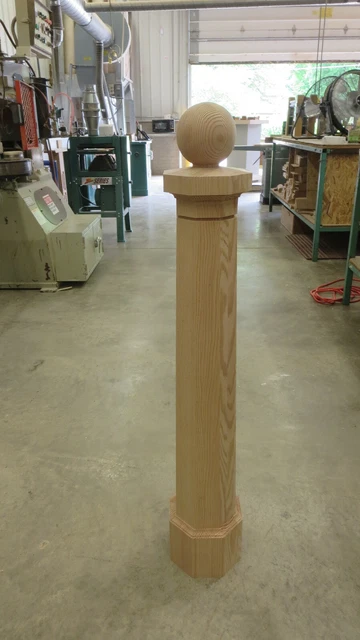 Stair Newel - Custom Octagon Tapered Post to Post 8" W x 44" H - VG Douglas Fir
