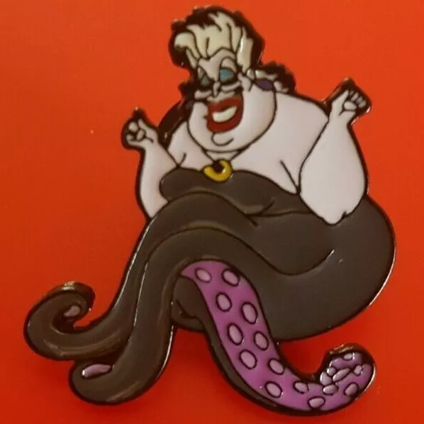 Little Mermaid Pin Ursula Evil Enamel Metal Brooch Badge Lapel 90s Movie Cartoon