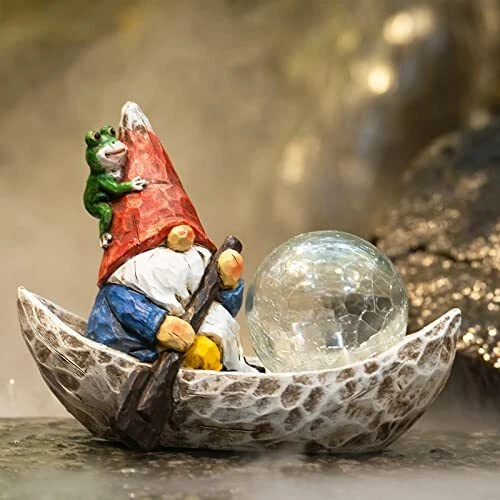 Rezpuao Garden Gnome Statue - Resin Gnomes Figurine -Outdoor Decorations -Sol...