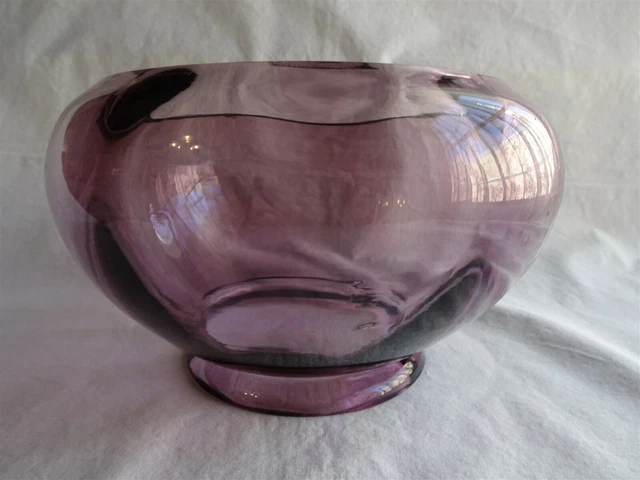 Antique Light Amethyst Victorian Glass Gas Lamp Shade, 4" fitter
