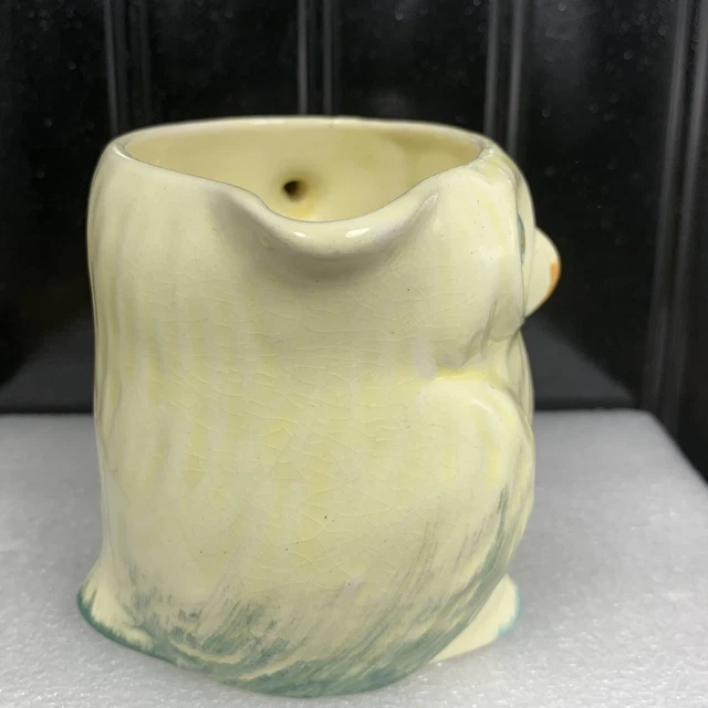 Keele Street Pottery Owl Creamer Vintage Yellow KSP Pottery Owl 3 1/2" 6