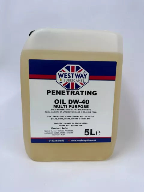 Penetrating Oil DW40 High Quality Oil 5L 5 Litres