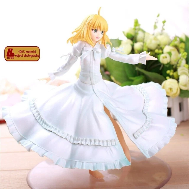 Anime Fate Stay Night The Finale Saber White dress dancing Figure Statue Gift