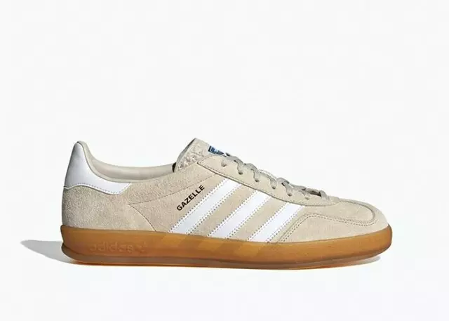 Adidas Gazelle Indoor Scarpe da Ginnastica Originals Beige Uomo (EF5755) Nuovo