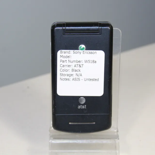 Sony Ericsson W518a AT&T Black - ASIS (JX-1460) V2-3B
