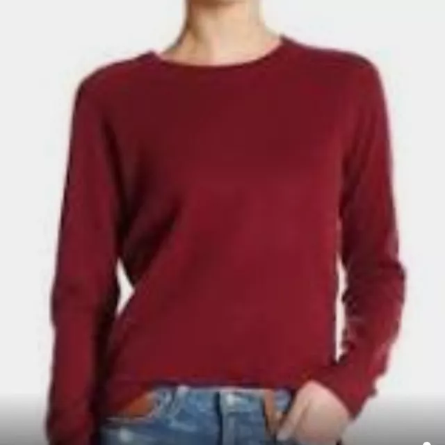 AG jeans Adriano Goldschmeid Rylea cashmere crewneck sweater cabernet-S-NWT!