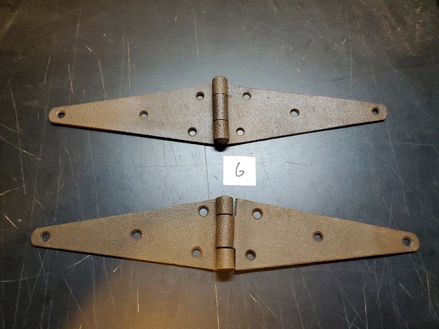 Rusty Vintage Barn Door Hinges 16  1/4 inches FREE SHIPPING
