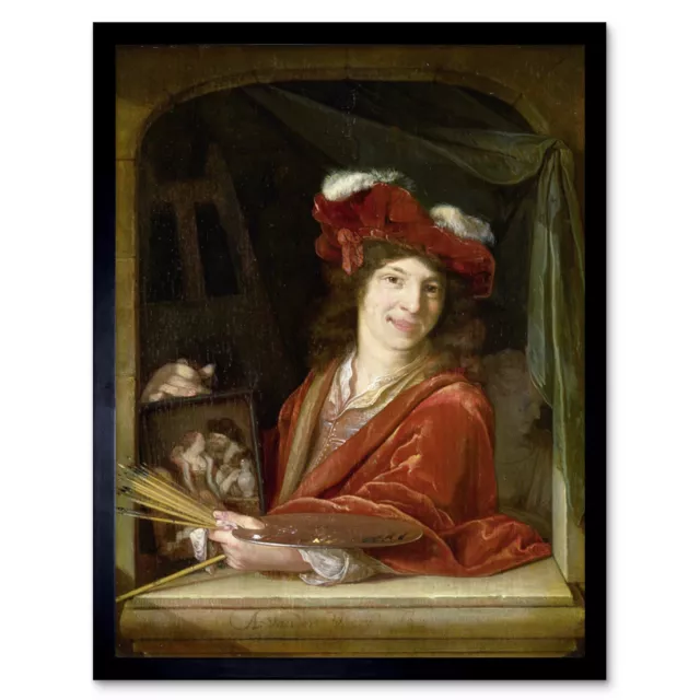 Adriaen Van Der Werff A Young Painter Painting Wall Art Print Framed 12x16