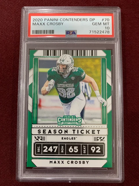 Maxx Crosby 2020 Panini Contenders Draft Picks Rookie Card RC PSA 10 Gem Mt