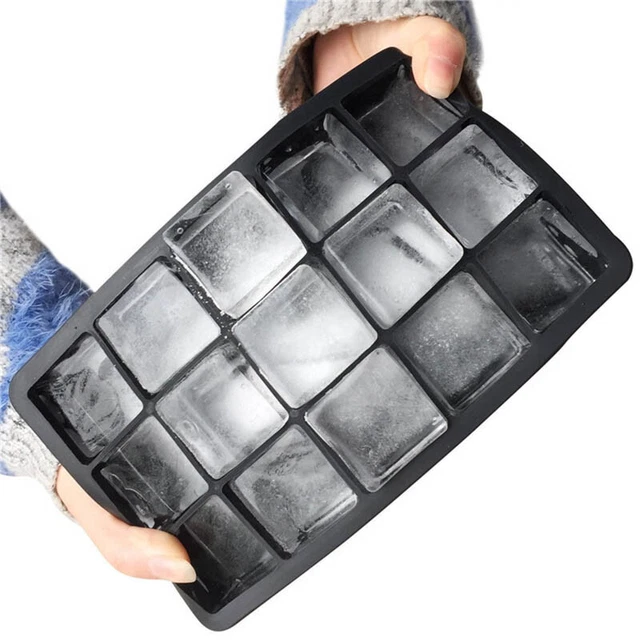 15 griglie vassoio cubetto di ghiaccio in silicone stampo grande stampo gigante fai da te stampo quadrato piedi