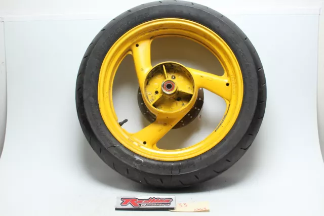 1996 Yamaha Fzr600R Rear Wheel Back Rim W Tire Yellow