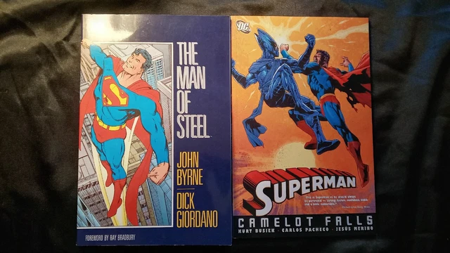 Superman TPB Lot Man Of Steel First Print And Camelot Falls Volume 1 New
