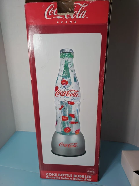 Coca Cola Coke Bottle Caps Bubbler Lava Type Lamp Light  21" Box Large Electric