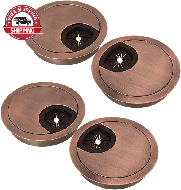 Mesee 4 Pieces Desk Grommet Kit, 50Mm Metal Cable Grommet Cap Table Grommets Des