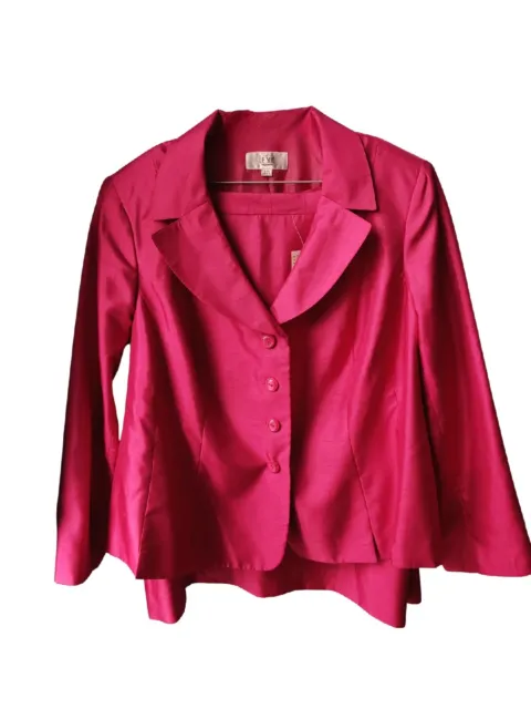 Le Suit Pink Skirt Suit, Size 24W