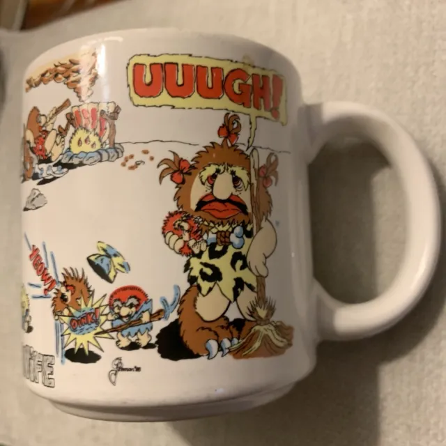Vintage “The Ughhh! Mug” 1988 Coffee Cup Same Cave Different Day
