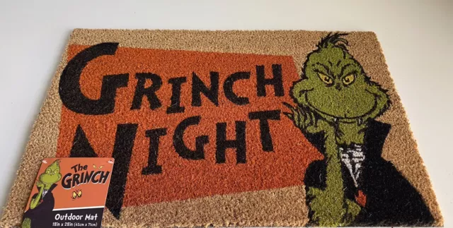 The Grinch Night Doormat Welcome Coir Mat Porch Halloween Vampire NEW