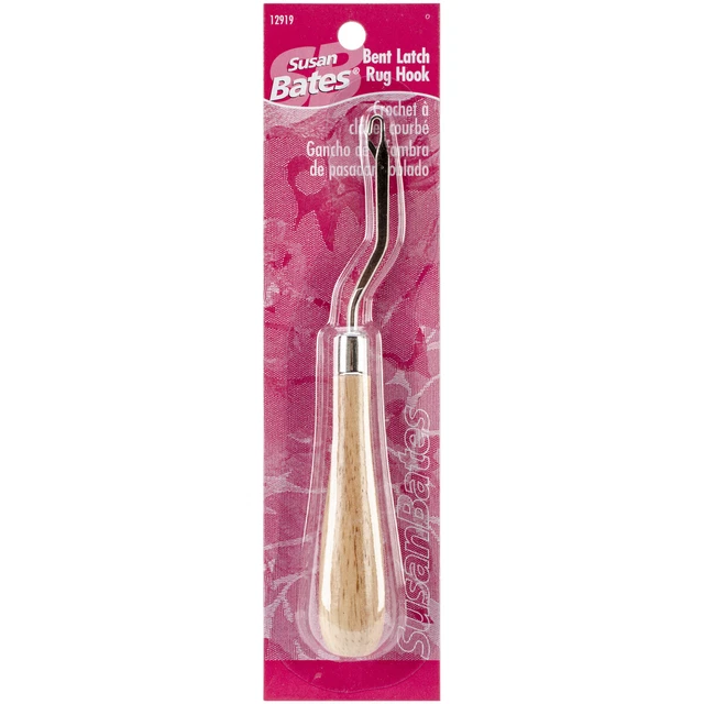 Susan Bates Bent Latch Hook 6.25"-Wood Handle -12919