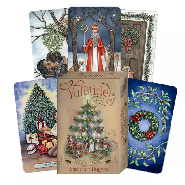 Yuletide Tarot Cards Deck Kristoffer Hughes E.o. Brown Llewellyn Esoteric New