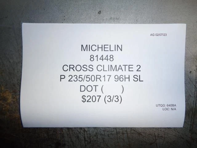 1 Michelin Cross Climate 2 P 235 50 17 96H Sl Tire 81448 Bq1